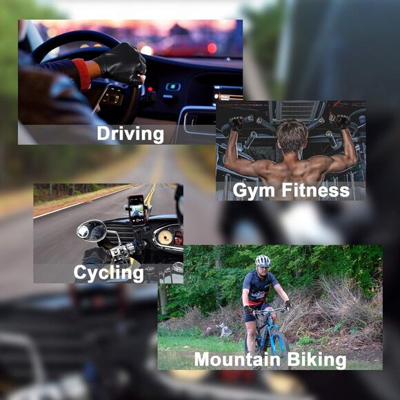 Men's Black PU Faux Leather Outdoor Sports Cosplay Costume Half Finger Gloves - Picture 7 of 8